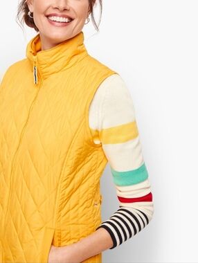 Barrage Women's Yellow Quilted Fleece Vest ~ Size Large